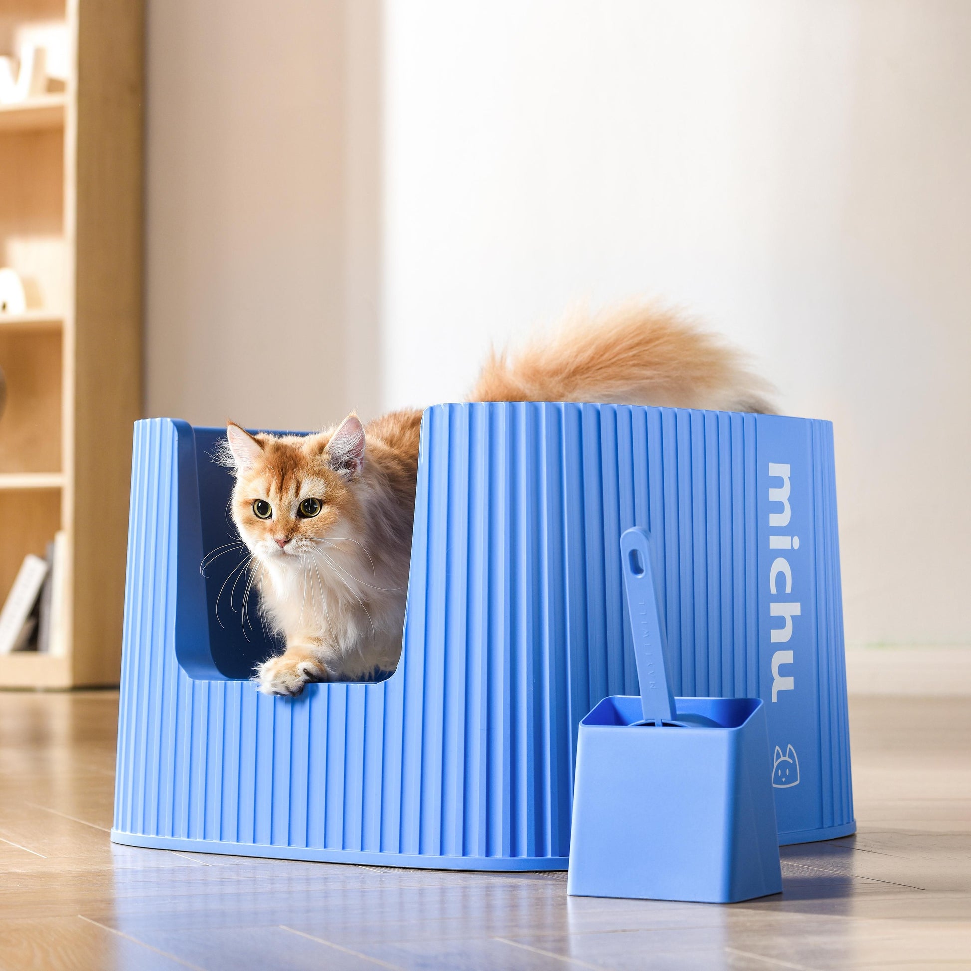 Michu XXL Kaia Deluxe Spacious Cat Litter Box with Lid