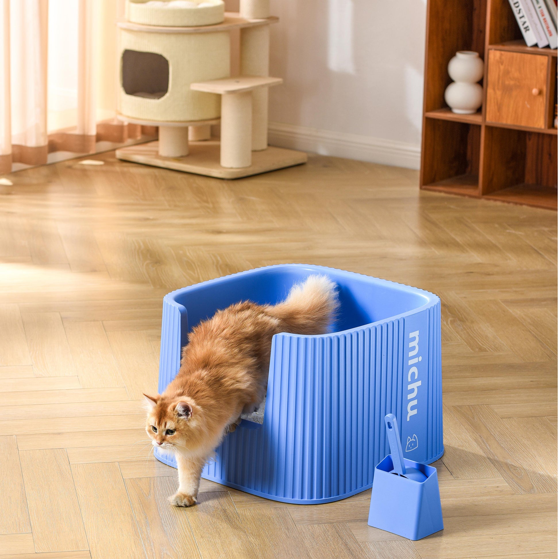 Michu XXL Kaia Deluxe Spacious Cat Litter Box with Lid