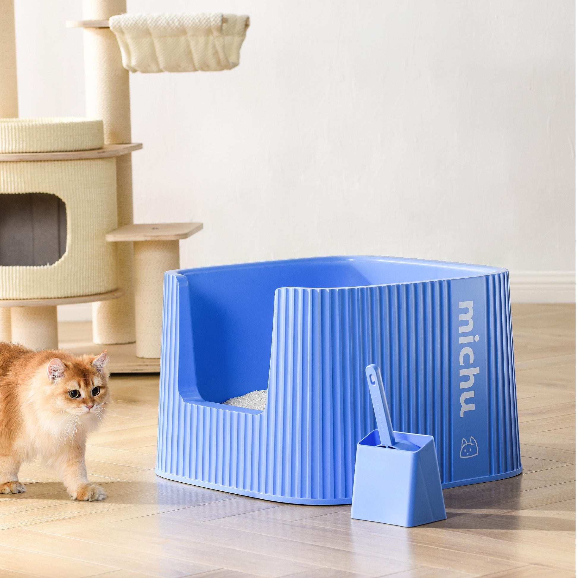 Michu XXL Kaia Deluxe Spacious Cat Litter Box with Lid