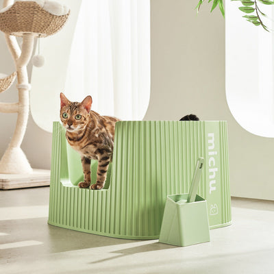 Michu XXL Sage Deluxe Spacious Cat Litter Box