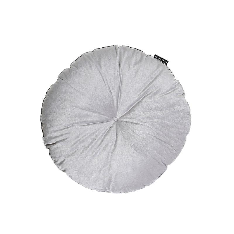 Soft Cozy Round Cat Litter Box Mat Grey White