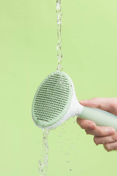 Michu Cream Round-Head Grooming Brush for Dogs & Cats