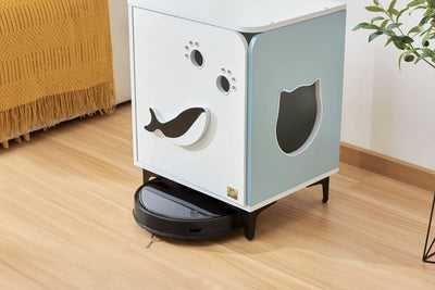 Michu Hidden Cat Furniture Litter Box Enclosure Wooden End Table