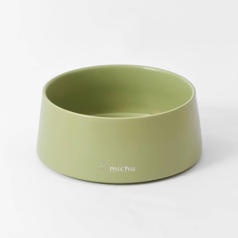 Premium Raised Ceramic Cat Bowl Set in Barley White