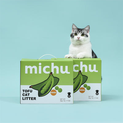 Michu Natural Clumping Tofu Cat Litter 5kg Value Box