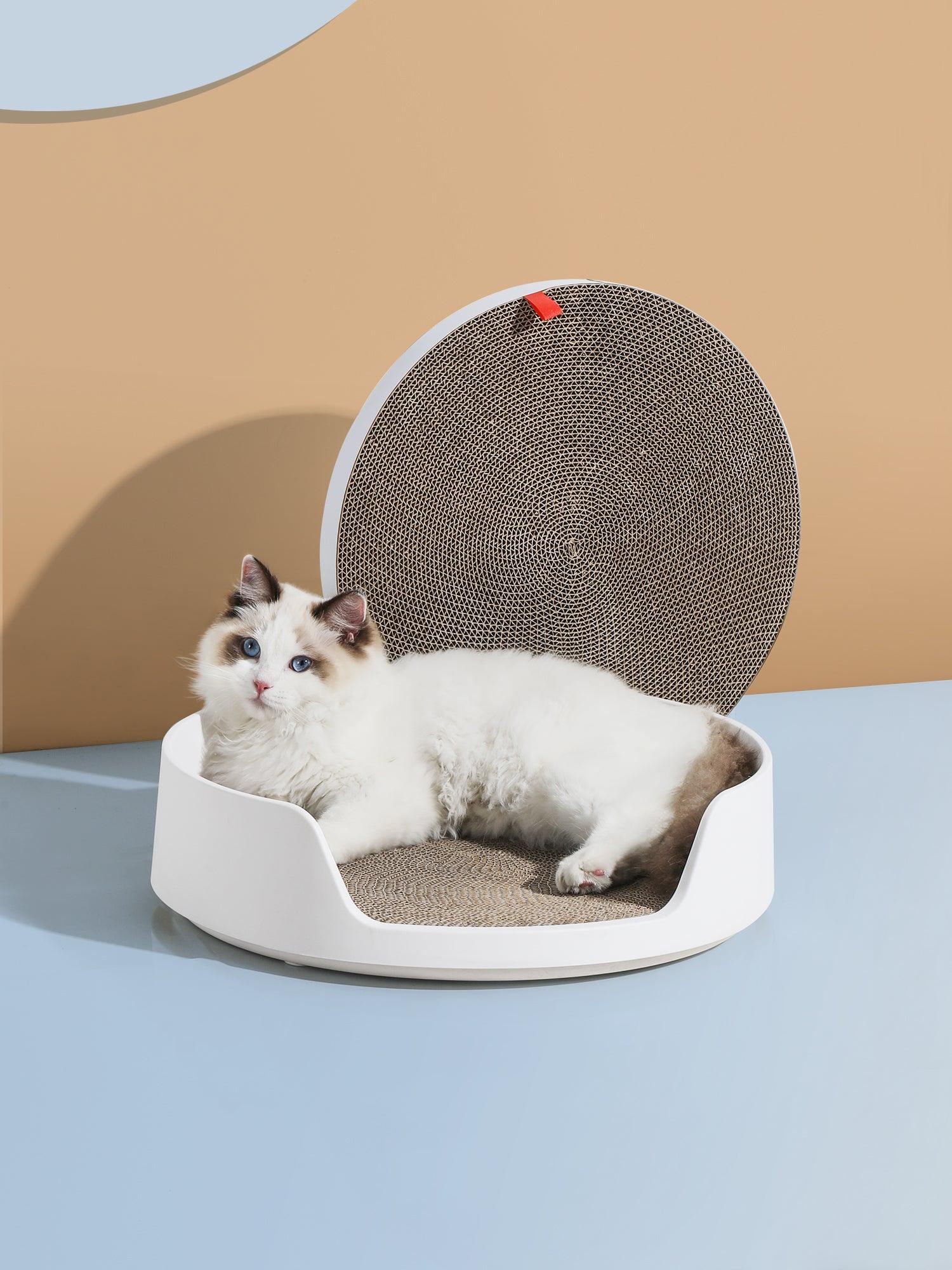 Michu XL Castle Semi-Closed Cat Litter Box with Scratch Pad