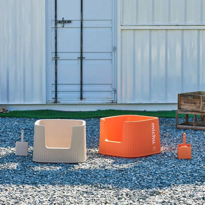 Michu XXL Coral Deluxe Cat Litter Box – Spacious, Stylish & Odour‑Control