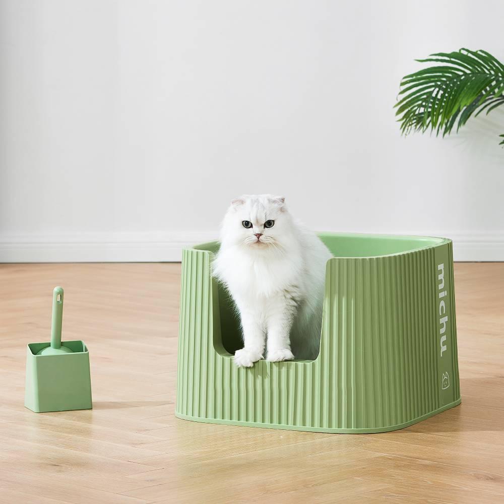 Michu XXL Sage Deluxe Spacious Cat Litter Box