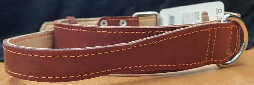 Premium Waudog Leather Double Dog Collar for Ultimate Pet Comfort & Style