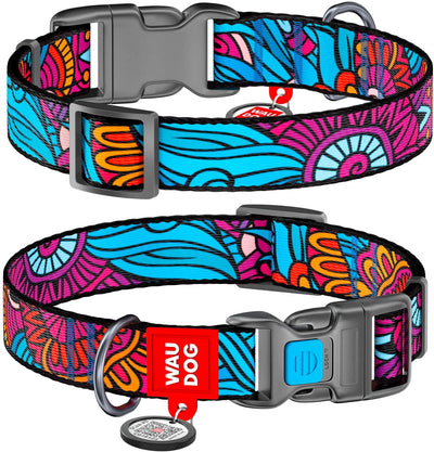 WAUDOG Nylon Collar Summer: Durable, Adjustable, Stylish for Happy Pups