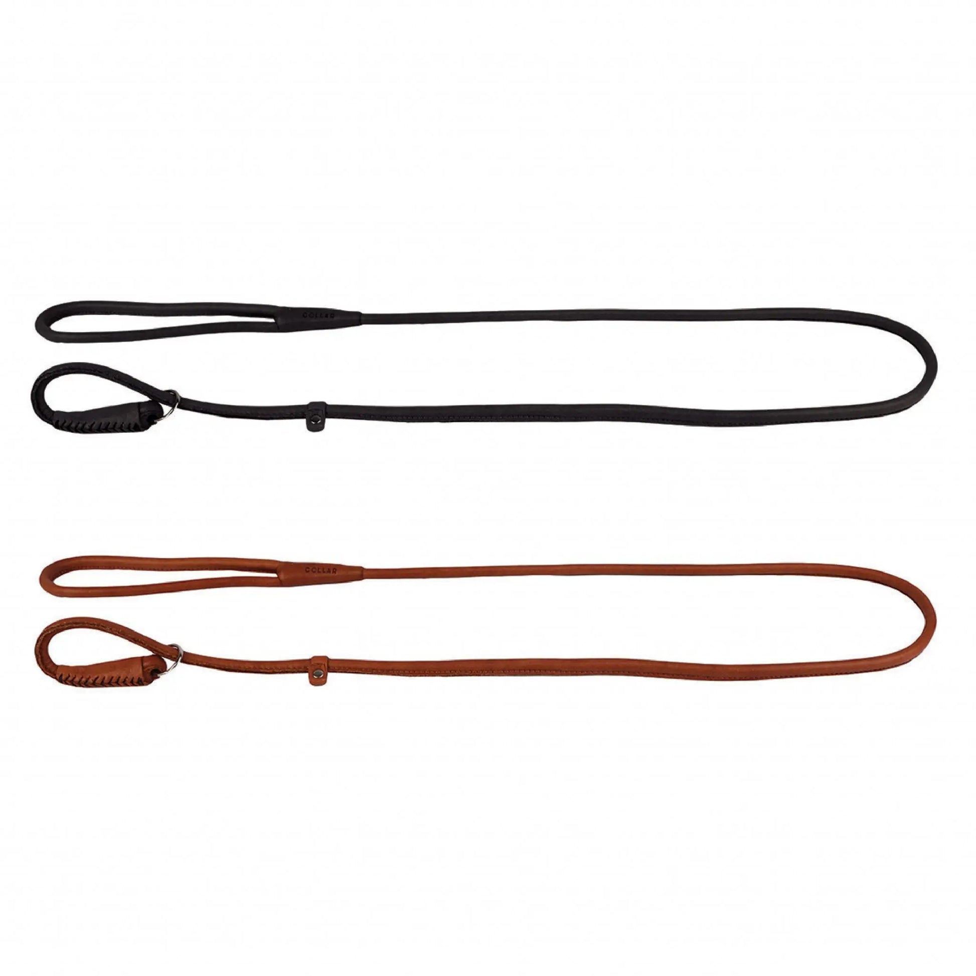 Waudog Soft Leather Slip Leash 4mm for Dogs - Gentle Training & Control