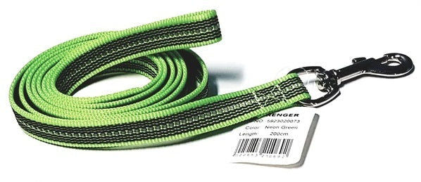 Herm Sprenger Rubberised Green Dog Leash - No Handle, Durable Grip