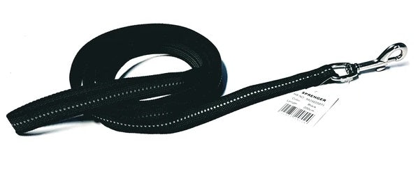 Herm Sprenger Rubberised Black Leash No Handle - Durable Canine Control