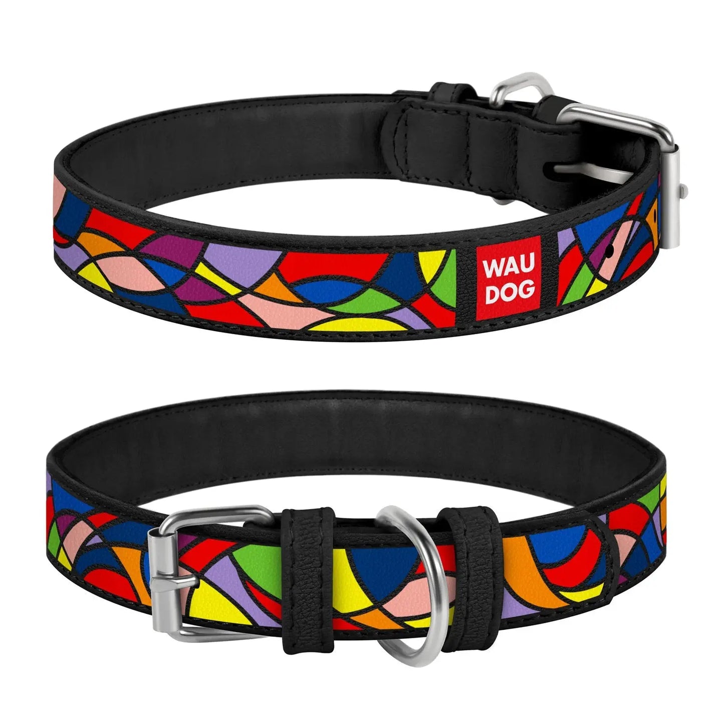 Premium Waudog Vitrage Leather Dog Collar, Durable & Stylish Pet Accessory