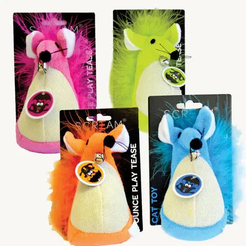 Scream Fatty Mouse Cat Toy: Loud, Durable, 13cm, Interactive Fun for Cats