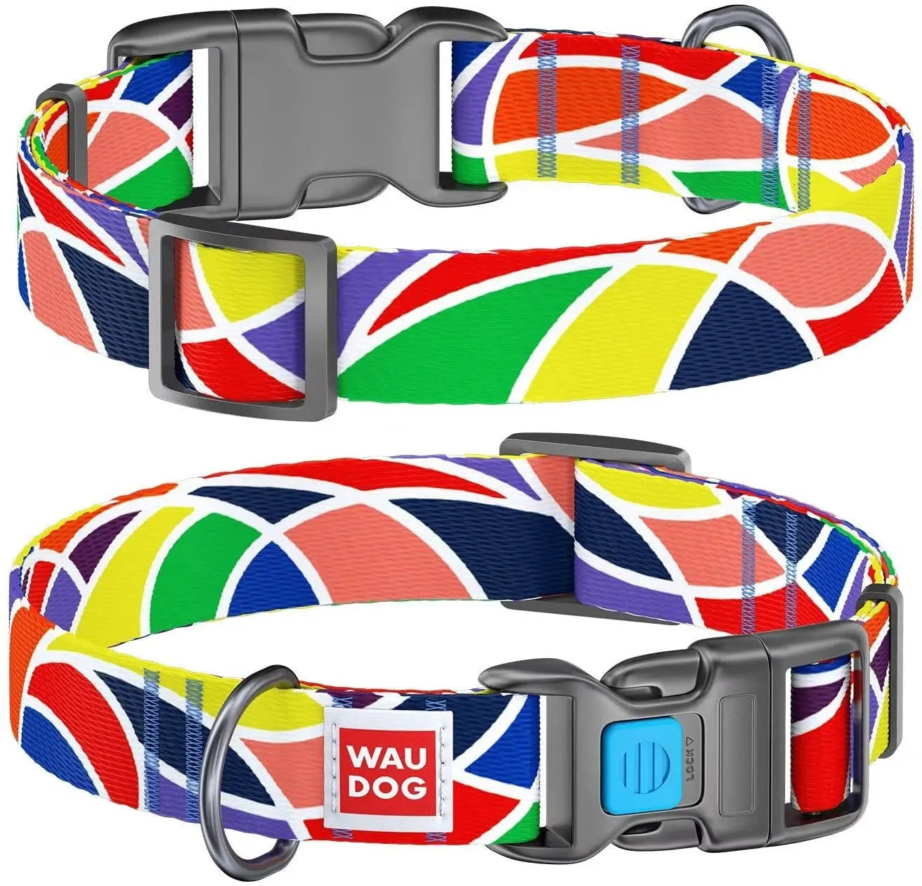 WAUDOG Nylon Collar Vitrage: Durable, Stylish, Vibrant Pet Comfort