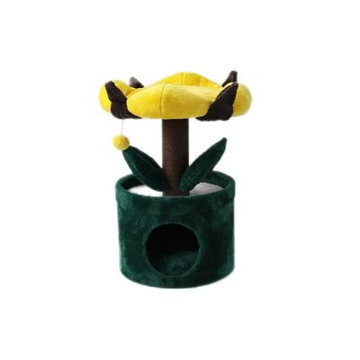 Catio Bucket Cat House with Enchanted Flower Cat Tree