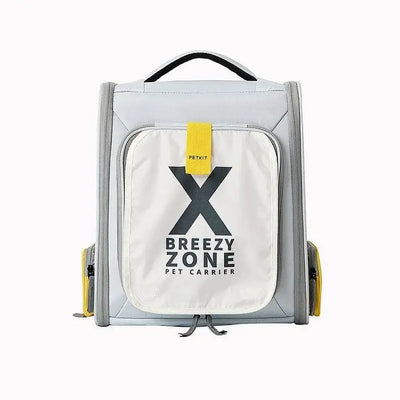 PETKIT Breezy X Zone Pet Carrier: Grey & Yellow, Ventilated, Comfortable, Secure Travel