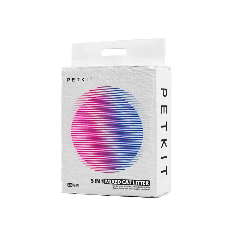 PETKIT 5-in-1 Mixed Cat Litter: Odour Control, Fast Clumping, Low Dust, 2.4kg Bag