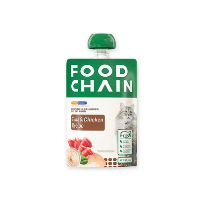 Food Chain Tuna & Chicken Recipe Wet Cat Food 80g Pouch