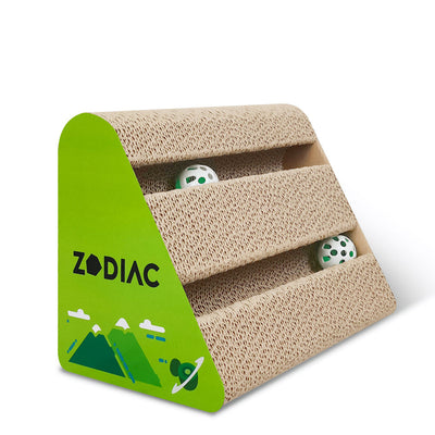 Zodiac Triangle Cat Ball Scratcher: Engaging Kiwi Toy for Happy Healthy Felines