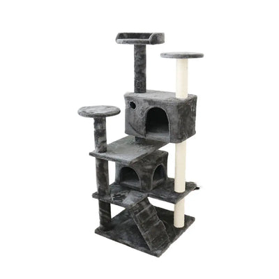 Abstract Deluxe Catio Chipboard Flannel Cat Scratching Tree 50x50x127cm