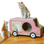 Zodiac Pink Ice Cream Van Cat Scratcher: Fun, Durable, Cardboard Play Toy