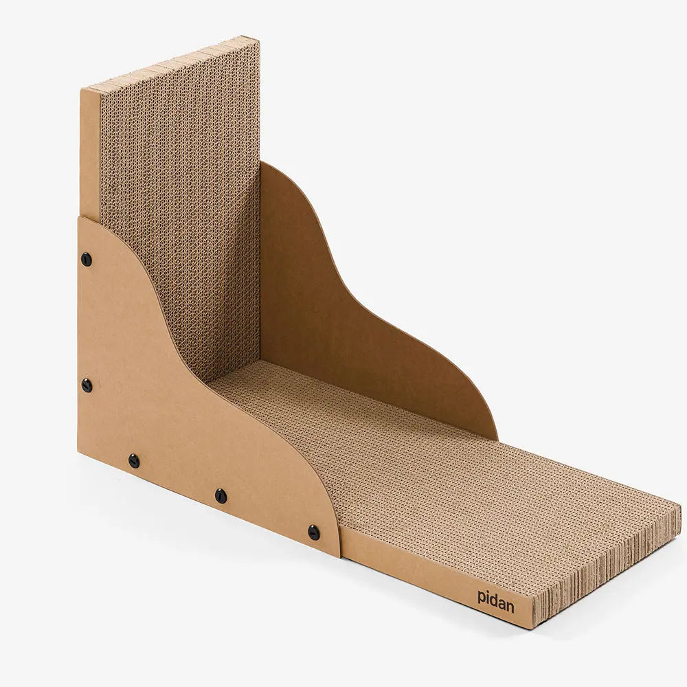 Pidan Right Angle Cat Scratcher, Sturdy Cardboard, Vertical & Horizontal Play