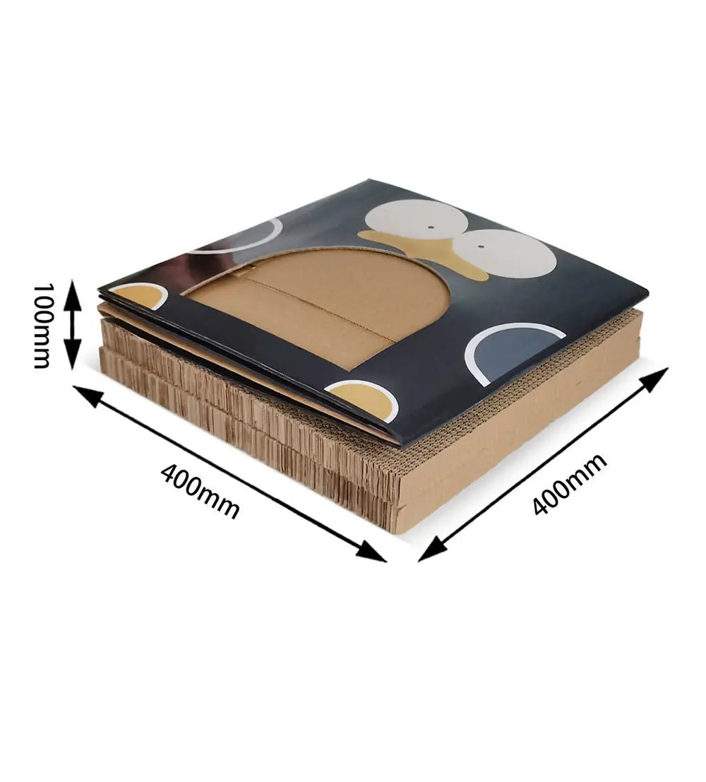 Zodiac Black Penguin Cat Scratcher: Durable, Fun, Engaging Square Design for Play