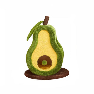 CMisstree Avocado Multi-functional Cat Scratching Post and Bed Cozy Fun