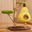 Multi-Level Cat Tree: Pear Hammock, Cozy Cat House, Scratching Posts for Feline Fun