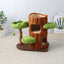 CMisstree Two-Level Tree Hollow Solid Wood Cat Tree for Playful Felines