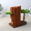CMisstree Two-Level Tree Hollow Solid Wood Cat Tree for Playful Felines