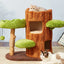 CMisstree Two-Level Tree Hollow Solid Wood Cat Tree for Playful Felines