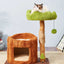 CMISSTREE Single-Level Tree Hollow Solid Wood Cat Tree - Sturdy & Durable