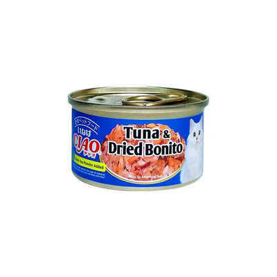 CIAO White Meat Tuna with Dried Bonito in Jelly Cat Canned Food 75g