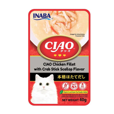 CIAO Creamy Soup Chicken Fillet with Crab Sticks Scallop Flavour 40g