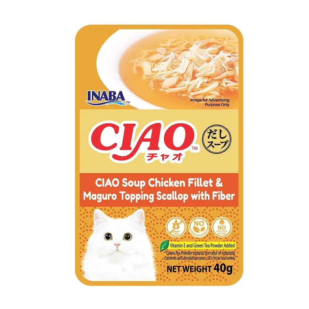 Ciao Chicken Fillet Soup with Maguro Topping & Scallop Fibre 40g