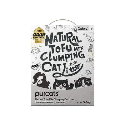Cature Tofu Clumping Cat Litter Pellets with Bentonite & Wood 14L