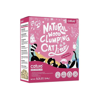 Cature Wood Clumping Cat Litter Odour Control Plus 6L - 2.4kg