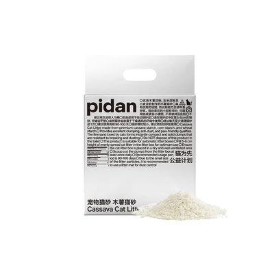 Pidan Cassava Cat Litter 2.4kg 6L: Odour Control, Quick Clumping, Flushable, Eco-Friendly