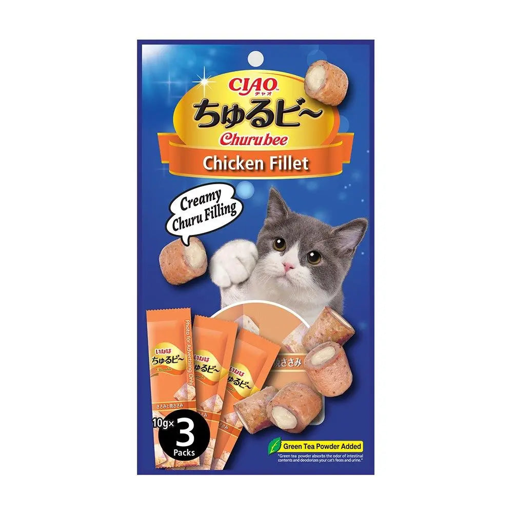 CIAO Churu PurÃƒÆ’Ã‚Â©e Tuna Chicken & Scallop Treat for Cats - 50 x 14g