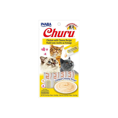 Inaba Churu Chicken with Cheese Recipe Cat Treats - 14g x 4 Pack