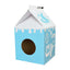 Zodiac Cat Scratcher Milk Box: Blue Cardboard Cosy Hideaway & Play Centre