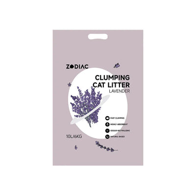Zodiac Clumping Cat Litter Lavender Scent 10L 6kg High Absorption