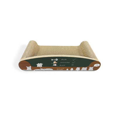 Zodiac Sofa Cat Scratcher: Durable Brown Corrugated Cardboard Lounge for Felines