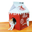 Zodiac Cat Scratcher Milk Box: Pink, Durable, Fun, Cozy Hideaway for Playful Felines