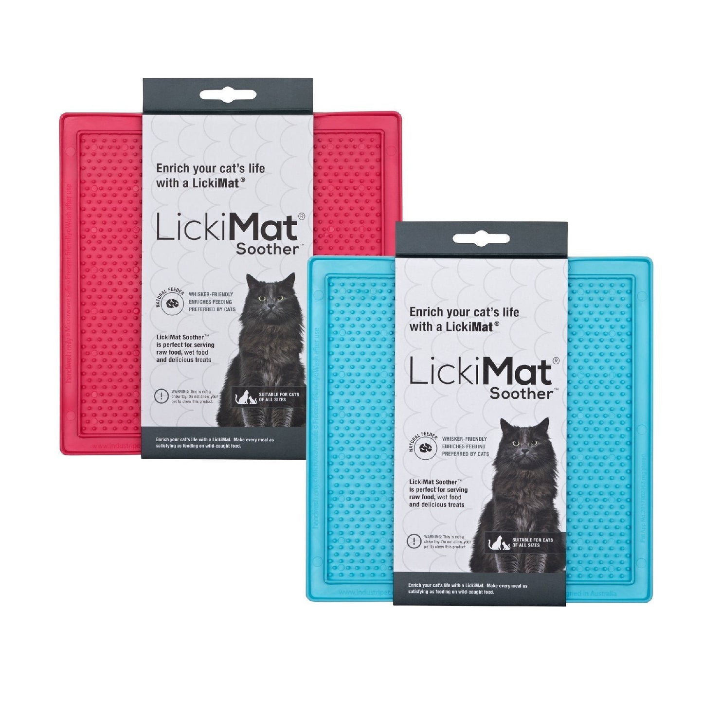 Lickimat Soother Original Slow Food Licking Mat for Cats Lickimat