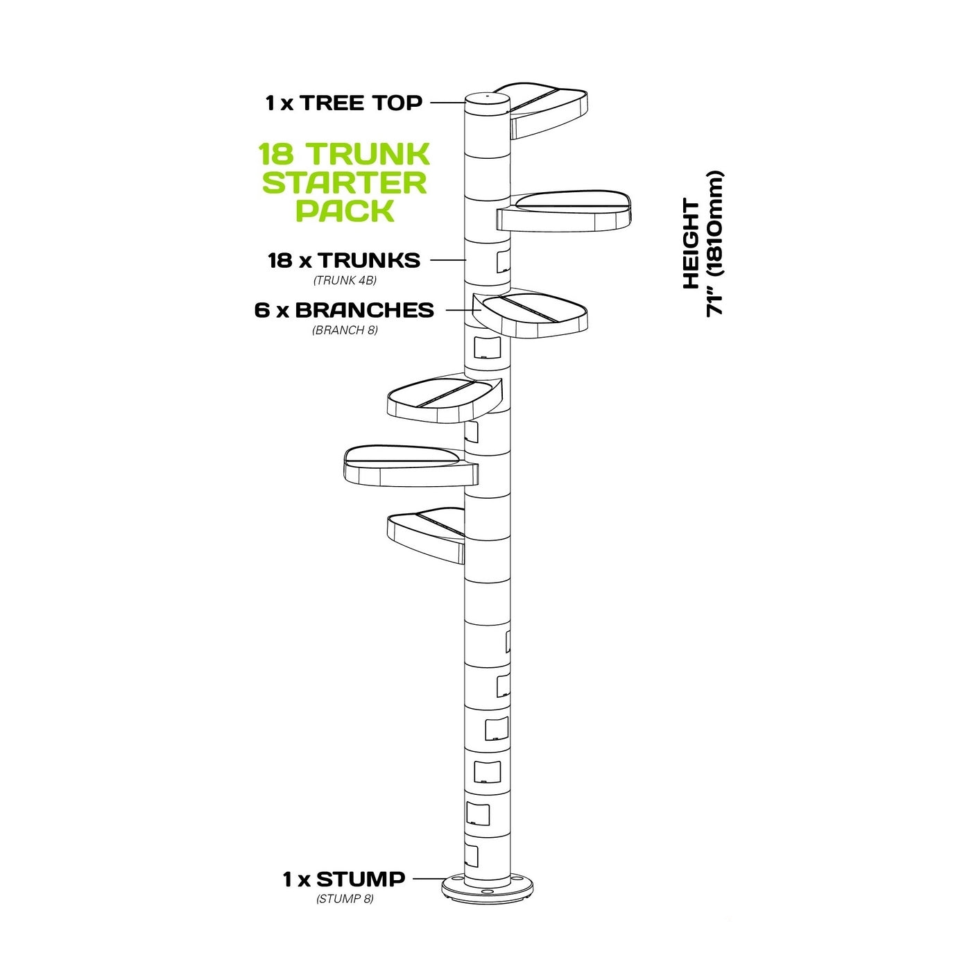Monkee Tree for Cats - 18 Trunk Starter Pack Monkee Tree